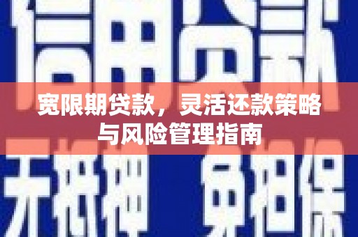 洪洞宽限期贷款，灵活还款策略与风险管理指南