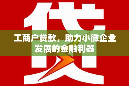 洪洞工商户贷款，助力小微企业发展的金融利器