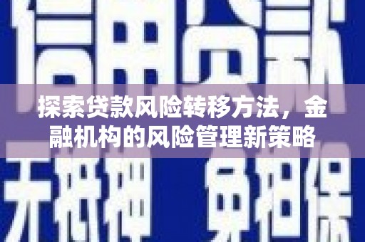 洪洞探索贷款风险转移方法，金融机构的风险管理新策略