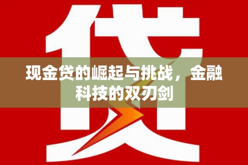 洪洞现金贷的崛起与挑战，金融科技的双刃剑