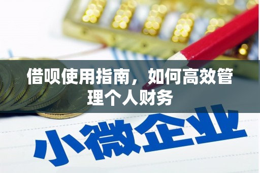洪洞借呗使用指南，如何高效管理个人财务