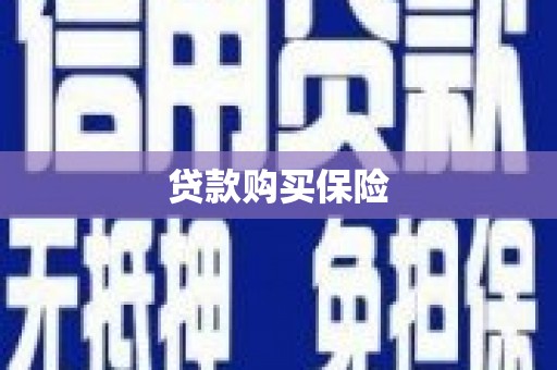 洪洞贷款购买保险