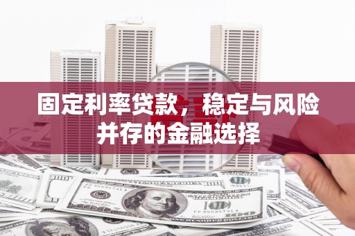 洪洞固定利率贷款，稳定与风险并存的金融选择