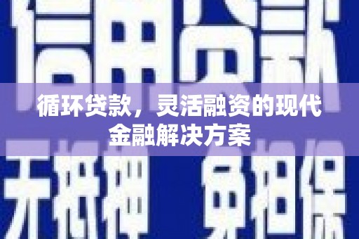 洪洞循环贷款，灵活融资的现代金融解决方案
