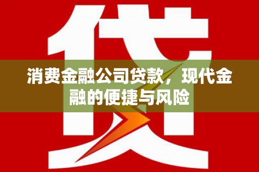 洪洞消费金融公司贷款，现代金融的便捷与风险