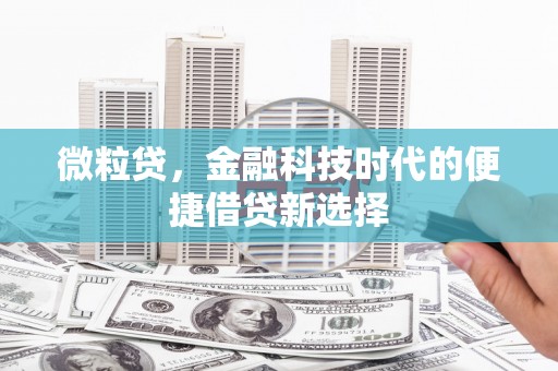 洪洞微粒贷，金融科技时代的便捷借贷新选择